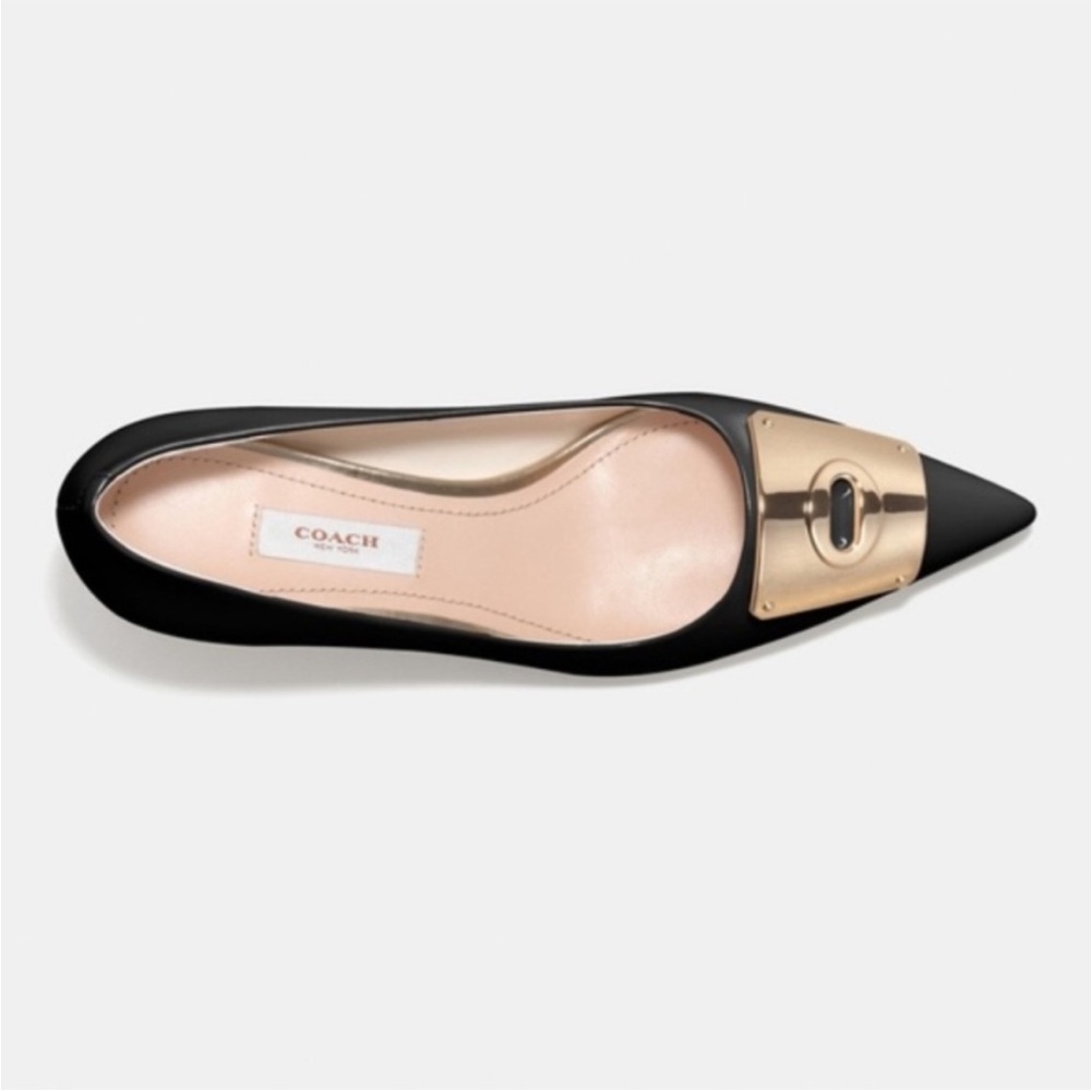 Coach Lawrence Spazzalato Kitten Heels Black size 7 - NWOT